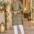 Grey Silk Blend Woven Work Straight Kurta