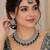 Green mehandi-plated agate stone necklace set with earrings & maang tikka