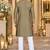 Grey Silk Blend Woven Work Straight Kurta