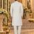 White Silk Blend Embroidered Work Straight Kurta