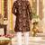 Black Silk Blend Woven Work Straight Kurta