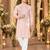 Pink Viscose Woven Work Straight Kurta