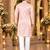 Pink Viscose Woven Work Straight Kurta