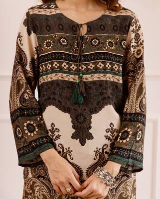 Women Ethnic Motifs Printed Regular Kurta with Palazzos 3