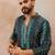 Men's blue viscose rayon printed bandhani kurta with trousers     trendy festive & wedding wear