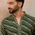 Men's green viscose rayon printed leheriya kurta with trousers – trendy festive & wedding wear