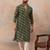 Men's green viscose rayon printed leheriya kurta with trousers – trendy festive & wedding wear