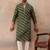 Men's green viscose rayon printed leheriya kurta with trousers – trendy festive & wedding wear
