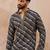 Men's blue viscose rayon printed leheriya kurta with trousers – trendy festive & wedding wear