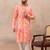 Men's pink viscose rayon printed leheriya kurta with trousers – trendy festive & wedding wear