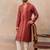 Men's maroon viscose rayon printed bandhani kurta with trousers – trendy festive & wedding wear