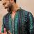 Men's blue viscose rayon printed bandhani kurta     stylish festive ethnic wear