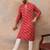 Men's pink viscose rayon printed leheriya kurta stylish festive ethnic wear