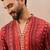 Men's maroon viscose rayon printed bandhani kurta stylish festive ethnic wear