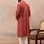 Men's maroon viscose rayon printed bandhani kurta stylish festive ethnic wear