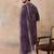 Men's purple silk blend printed ethnic motifs kurta, trouser & dupatta set – trendy festive & wedding wear