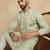 Men's green silk blend embroidered design solid kurta with trousers – trendy festive & wedding wear