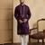 Men's violet silk blend embroidered design solid kurta with trousers – trendy festive & wedding wear