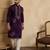 Men's violet silk blend embroidered design solid kurta with trousers – trendy festive & wedding wear