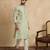 Men's green silk blend embroidered solid kurta – stylish festive ethnic wear