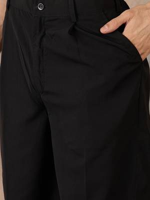 Men's black viscose rayon printed design ethnic motifs kurta with trousers – trendy festive & wedding wear 5