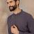 Men's grey viscose rayon printed design ethnic motifs kurta with trousers – trendy festive & wedding wear