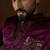 Men's purple viscose rayon embroidered design solid kurta with trousers trendy festive & wedding wear