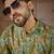 Men's green viscose rayon printed design floral kurta with trousers – trendy festive & wedding wear
