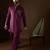 Men's purple viscose rayon embroidered design solid kurta with trousers trendy festive & wedding wear