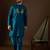 Men's navy blue viscose rayon embroidered design solid kurta with trousers – trendy festive & wedding wear