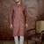 Men's maroon viscose rayon embroidered design floral kurta with trousers – trendy festive & wedding wear