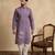Men's lavender viscose rayon embroidered design solid kurta with trousers – trendy festive & wedding wear