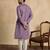 Men's lavender viscose rayon embroidered design solid kurta with trousers – trendy festive & wedding wear