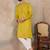 Men's yellow silk blend embroidered design solid kurta with trousers – trendy festive & wedding wear
