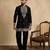 Men's black viscose rayon embroidered design solid kurta with trousers – trendy festive & wedding wear