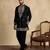 Men's black viscose rayon embroidered design solid kurta with trousers – trendy festive & wedding wear