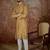 Men's mustard viscose rayon embroidered ethnic motifs kurta – stylish festive ethnic wear