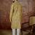 Men's mustard viscose rayon embroidered floral kurta – stylish festive ethnic wear