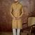 Men's mustard viscose rayon embroidered ethnic motifs kurta – stylish festive ethnic wear