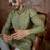 Men's green viscose rayon embroidered ethnic motifs kurta – stylish festive ethnic wear