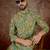 Men's green viscose rayon printed floral kurta – stylish festive ethnic wear