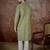 Men's green viscose rayon embroidered ethnic motifs kurta – stylish festive ethnic wear