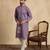 Men's lavender viscose rayon embroidered solid kurta – stylish festive ethnic wear