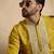 Men's yellow viscose rayon embroidered solid kurta – stylish festive ethnic wear