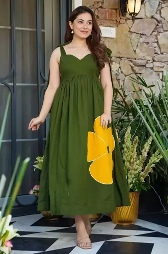 Floral Print A-Line Maxi Dress