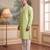 Men's green jacquard woven design ethnic motifs kurta with trousers – trendy festive & wedding wear