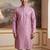 Men's pink jacquard embroidered design geometric kurta with trousers – trendy festive & wedding wear