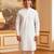 Men's white pure cotton woven design ethnic motifs kurta with trousers – trendy festive & wedding wear