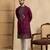 Men's purple silk blend embroidered solid kurta with trousers – trendy festive & wedding wear