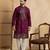 Men's purple silk blend embroidered solid kurta with trousers – trendy festive & wedding wear